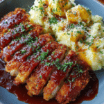 Crispy Honey BBQ Chicken and Parmesan Mashed Potatoes Recipe