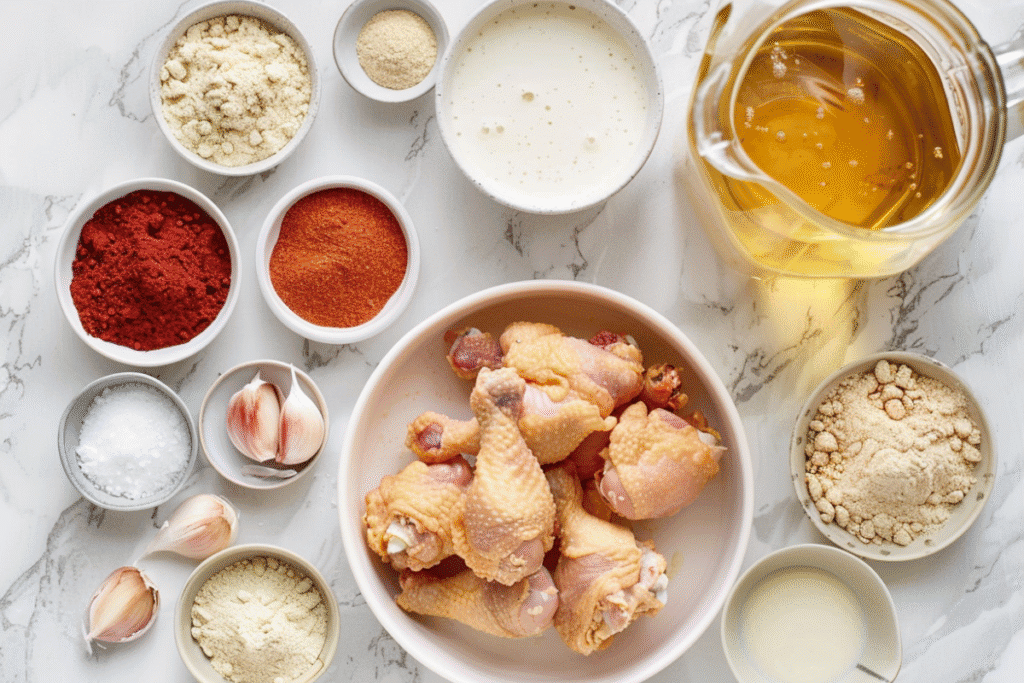 Crunchy Southern fried chicken