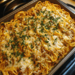 Creamy Southern Spaghetti Bake