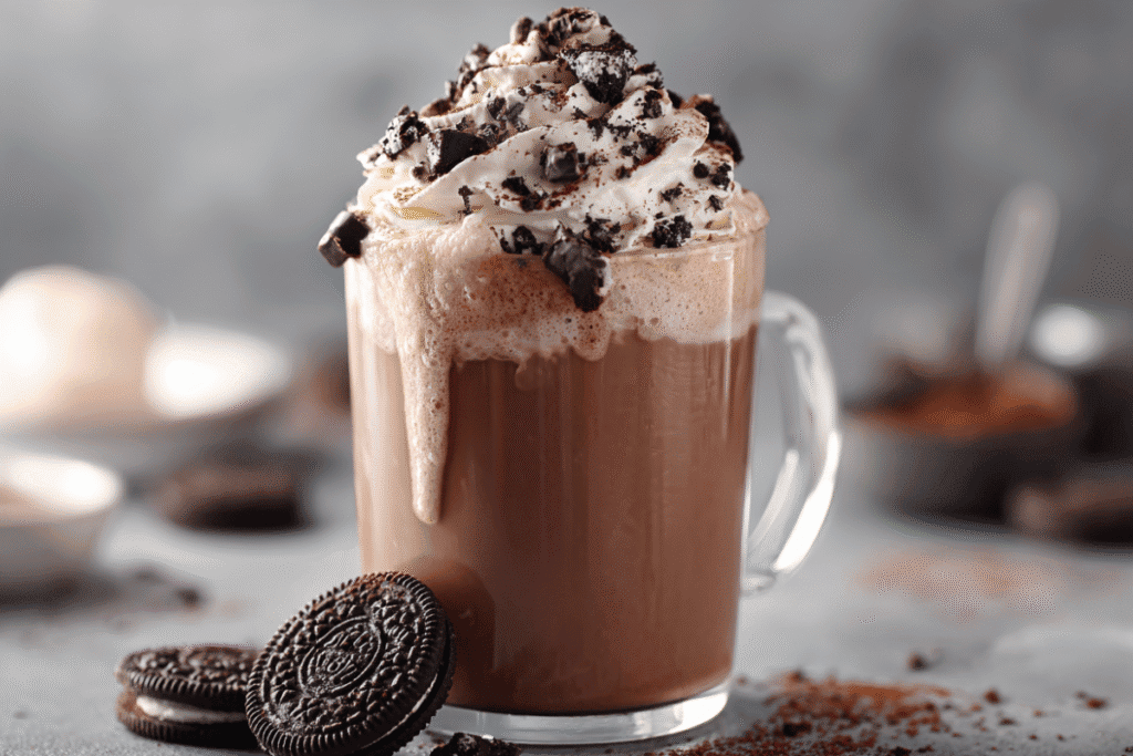 Creamy Oreo Hot Chocolate