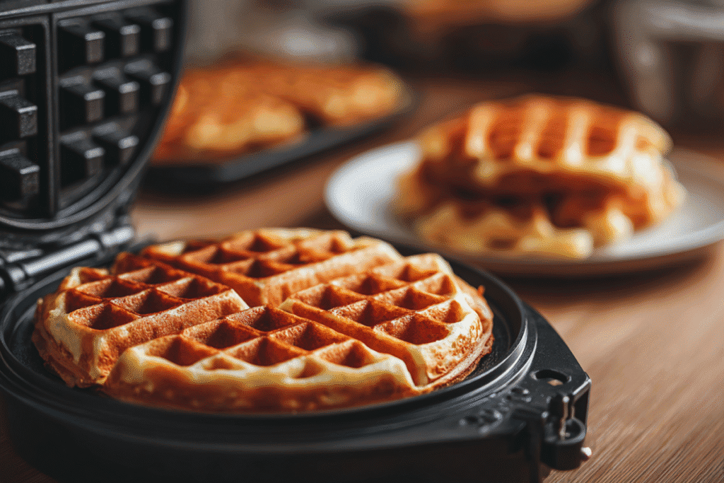 Savory Cheddar Jalapeño Cornbread Waffles