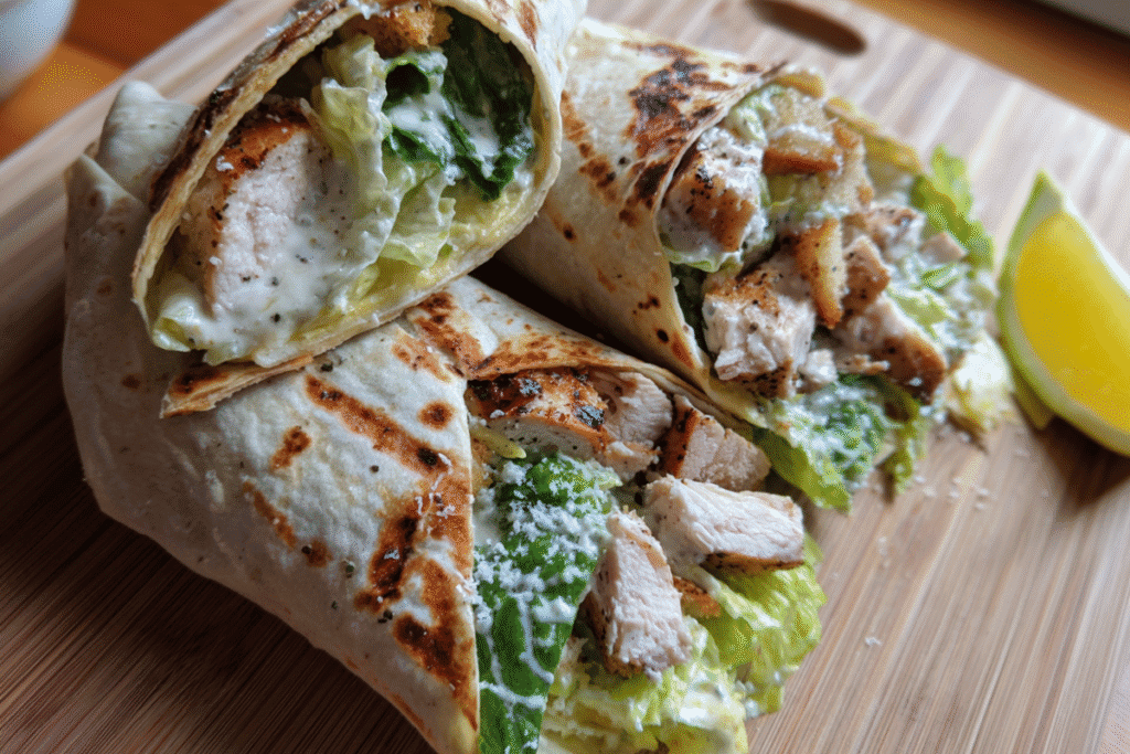 Chicken Caesar Salad Wraps