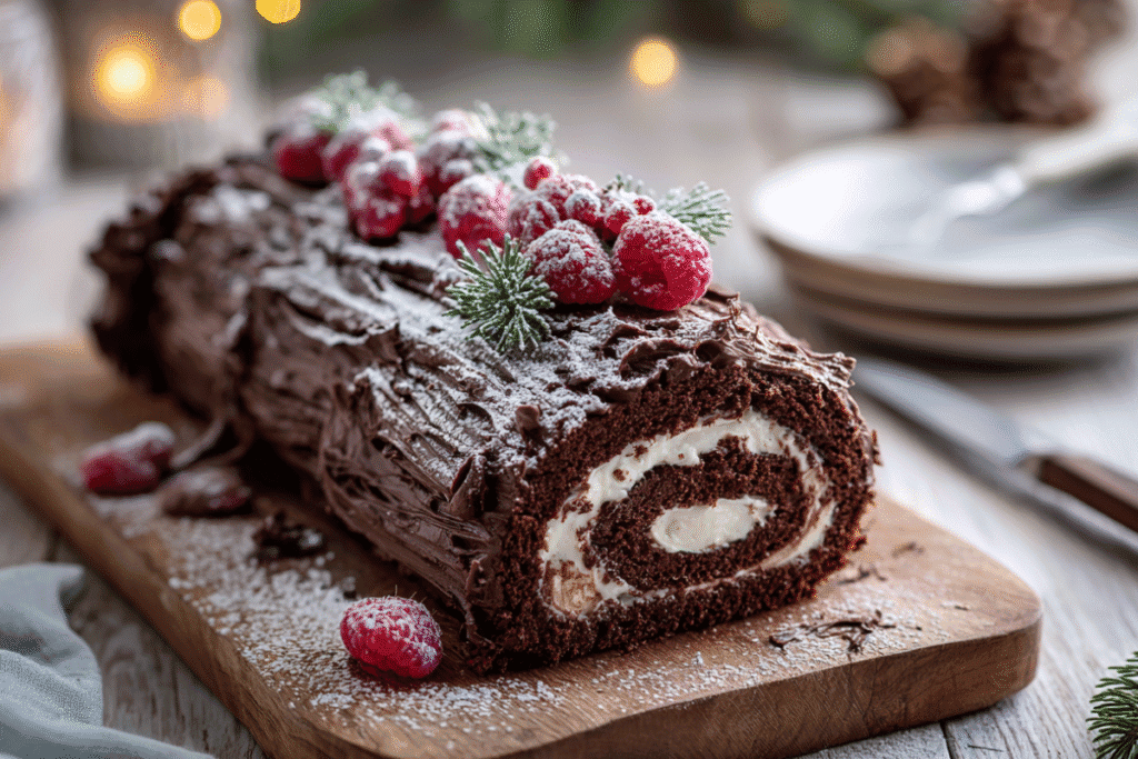 Chocolate & Passion Fruit Yule Log for Noël