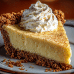 Eggnog Pie with Gingerbread Crust