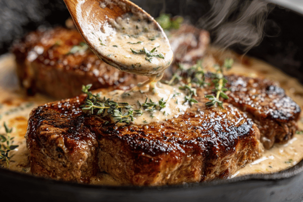 Garlic Cream Steak