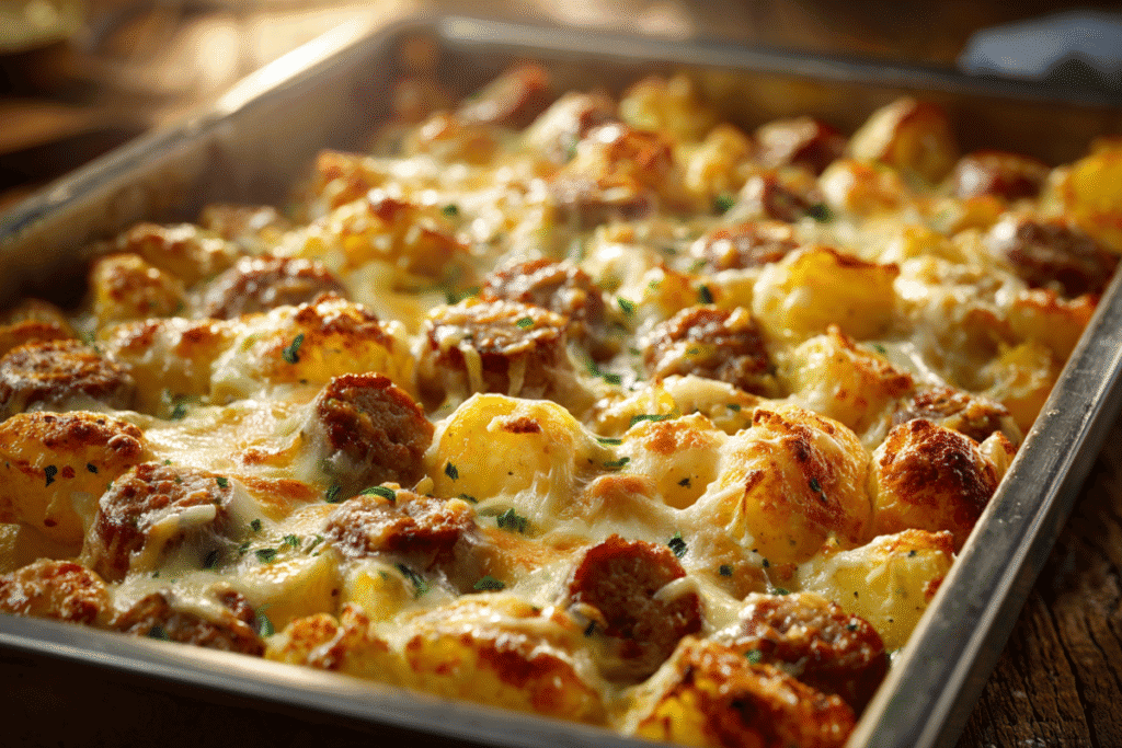 cheesy ranch potatoes & smoked sausage