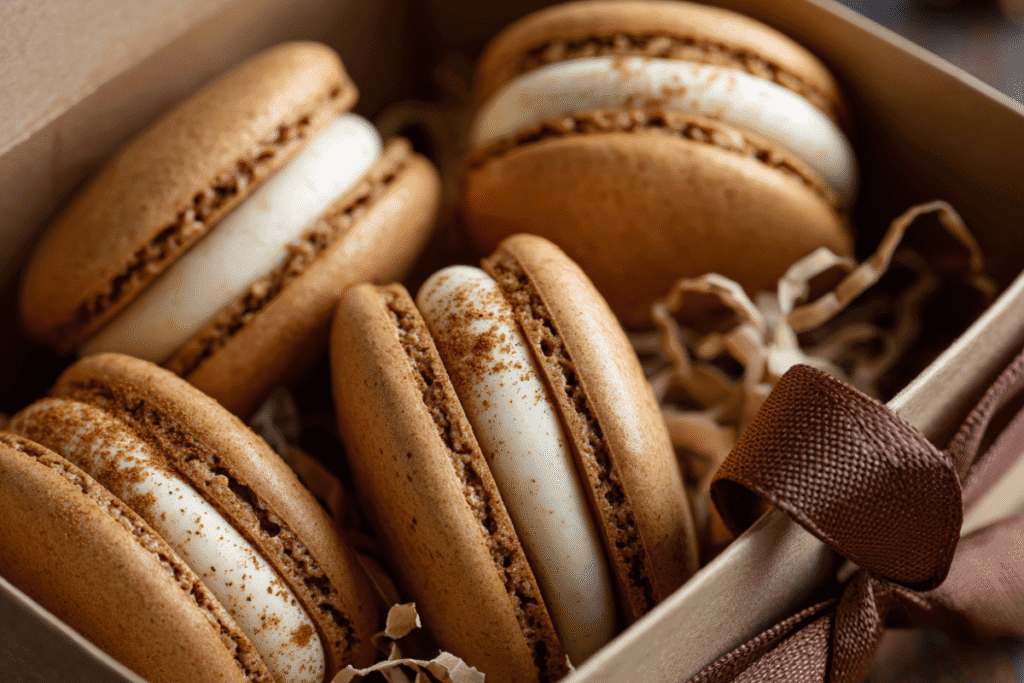 gingerbread macarons