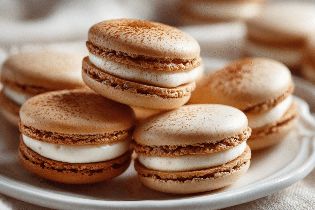gingerbread macarons