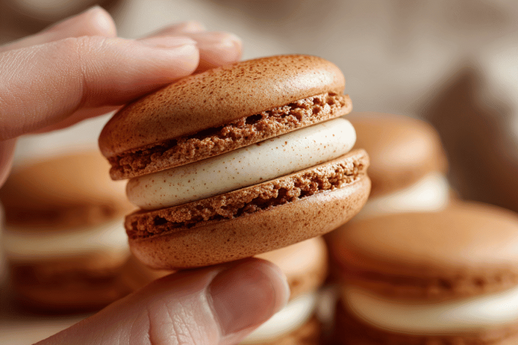 gingerbread macarons