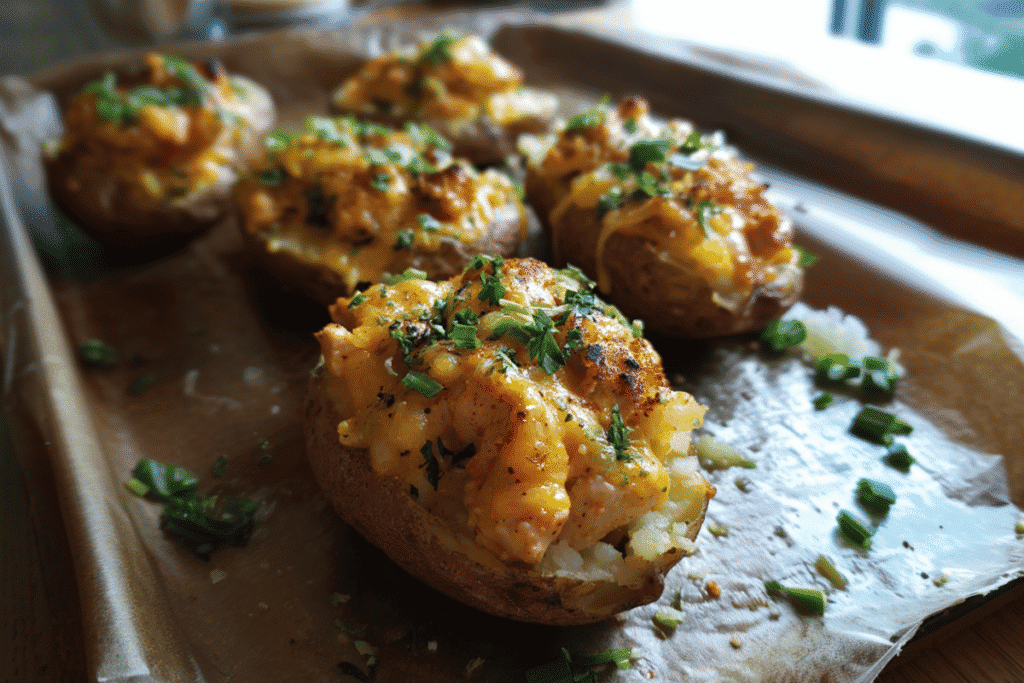 Cajun cheesy chicken jacket potato