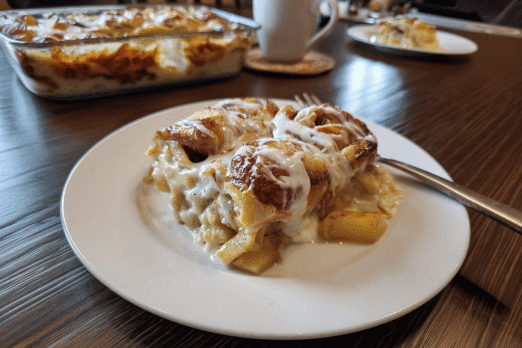 Cinnamon Roll Apple Lasagna