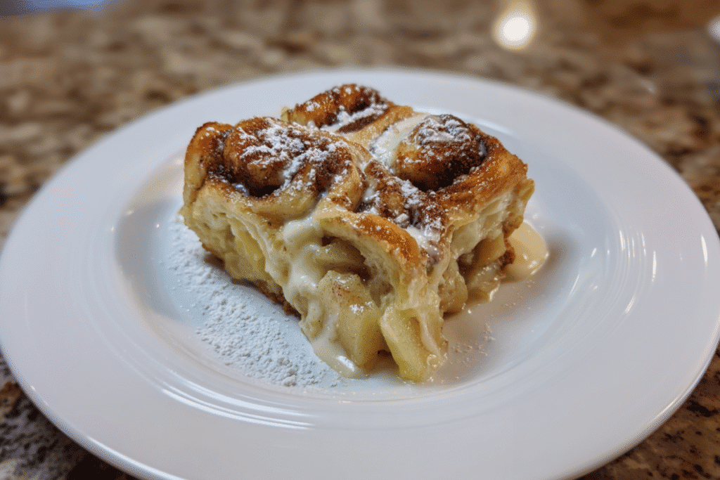 Cinnamon Roll Apple Lasagna