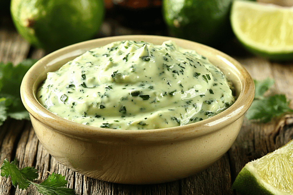 Creamy Garlic Lime Cilantro Sauce