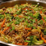 Asian Ground Beef Noodles