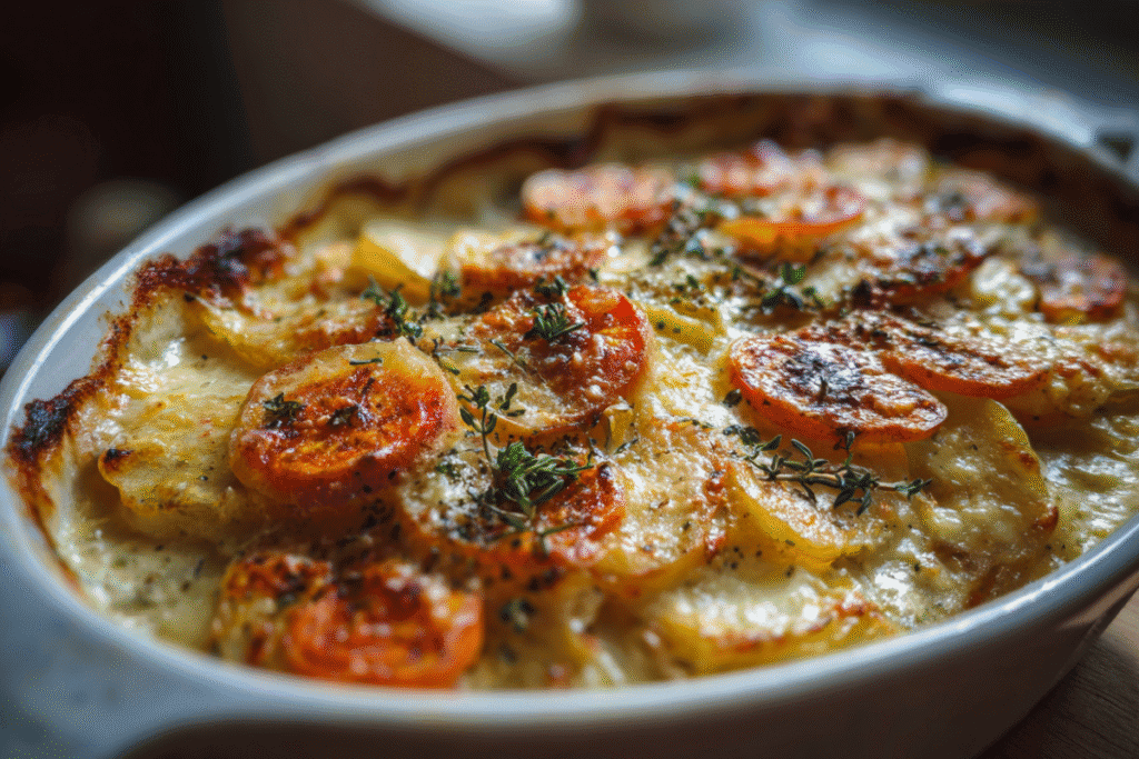 potato leek and carrot gratin