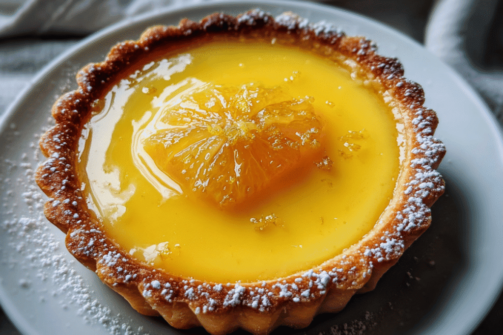 silky grapefruit curd tart