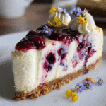 Mulberry and Earl Grey Cheesecake
