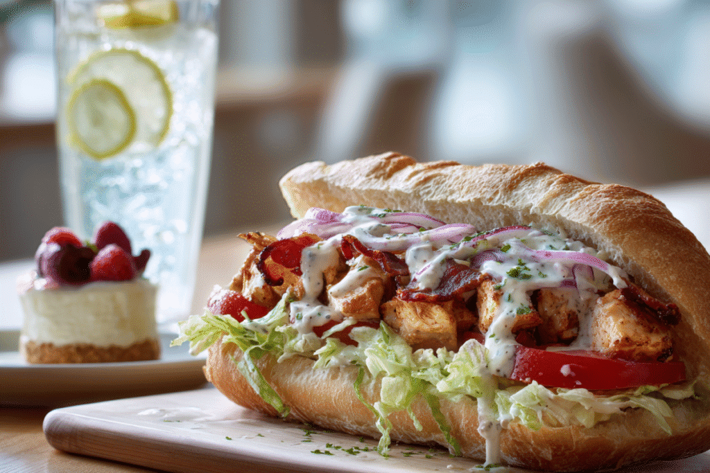 Chopped Chicken Bacon Ranch Sandwich