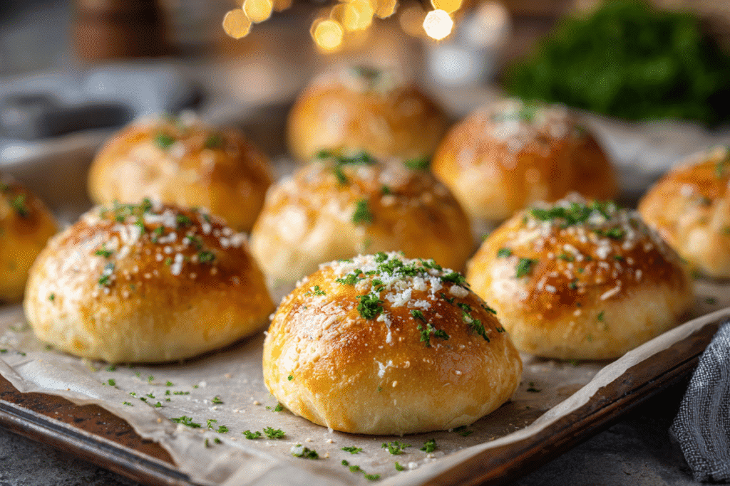 Garlic Parmesan Cheeseburger Bombs