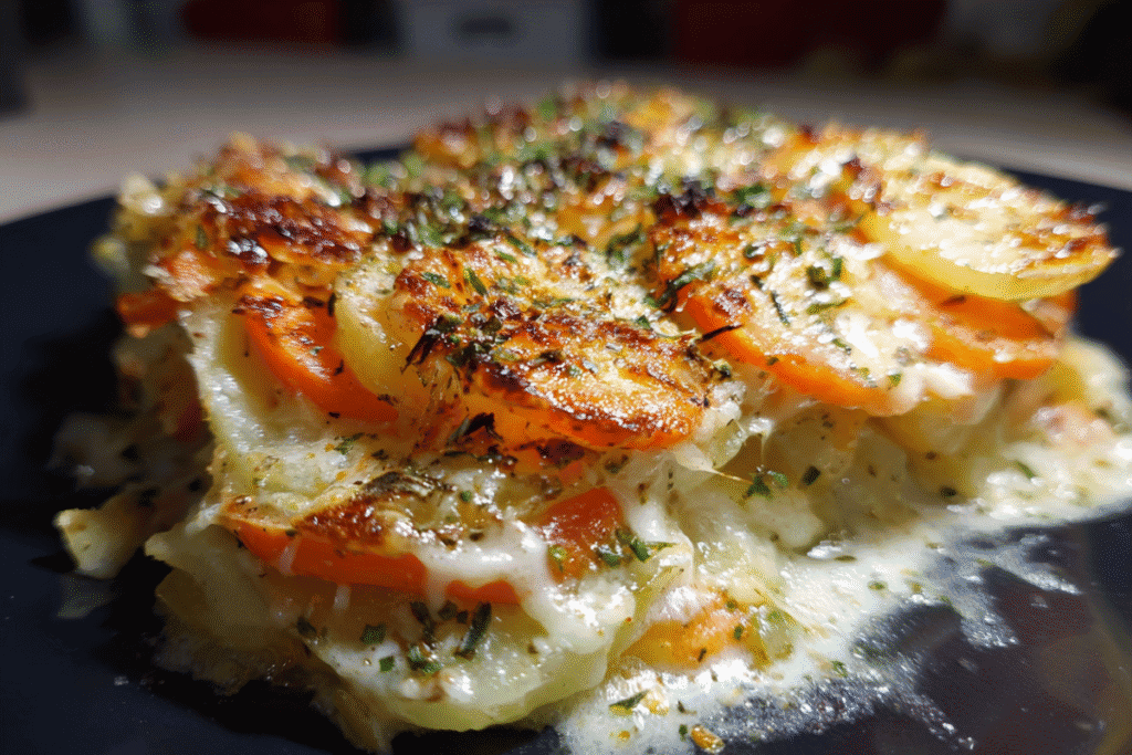 potato leek and carrot gratin