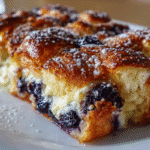 blueberry cream cheese croissant casserole