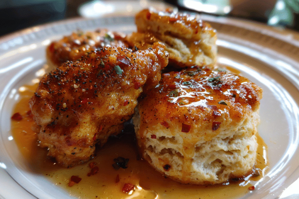 hot honey chicken biscuits