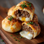 Garlic Parmesan Cheeseburger Bombs