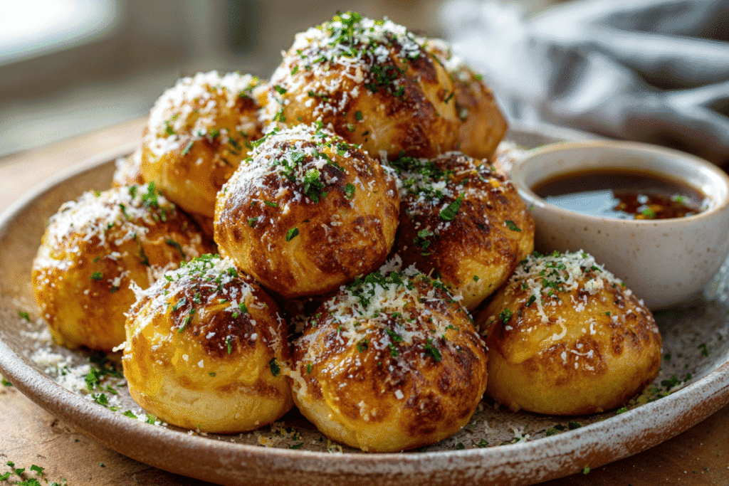 Garlic Parmesan Cheeseburger Bombs
