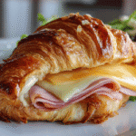Air fryer ham and cheese croissants