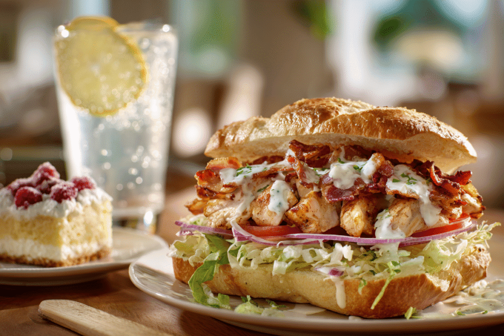 Chopped Chicken Bacon Ranch Sandwich