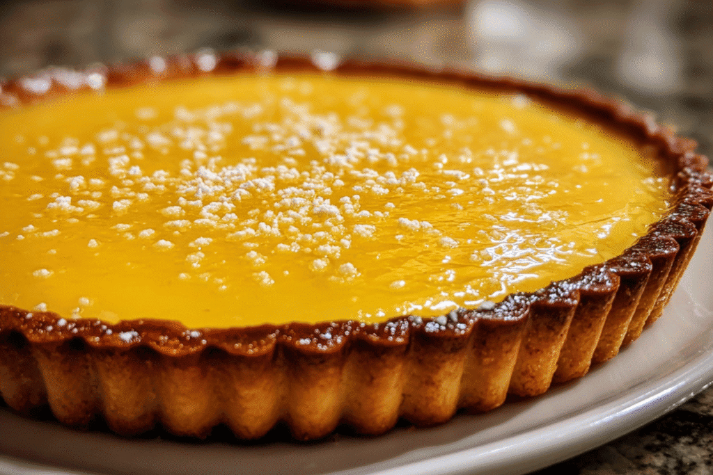silky grapefruit curd tart