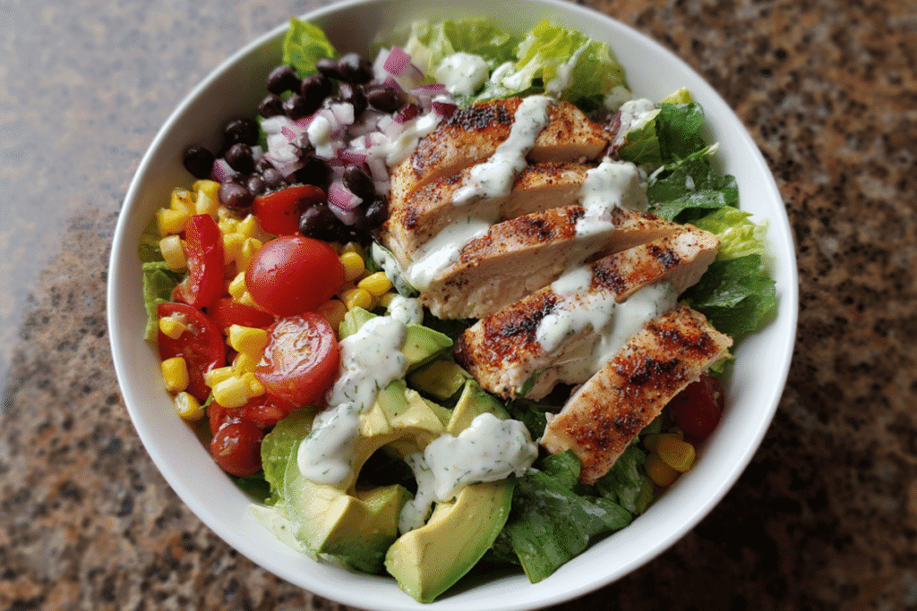 High Protein Southwest Chicken Salad