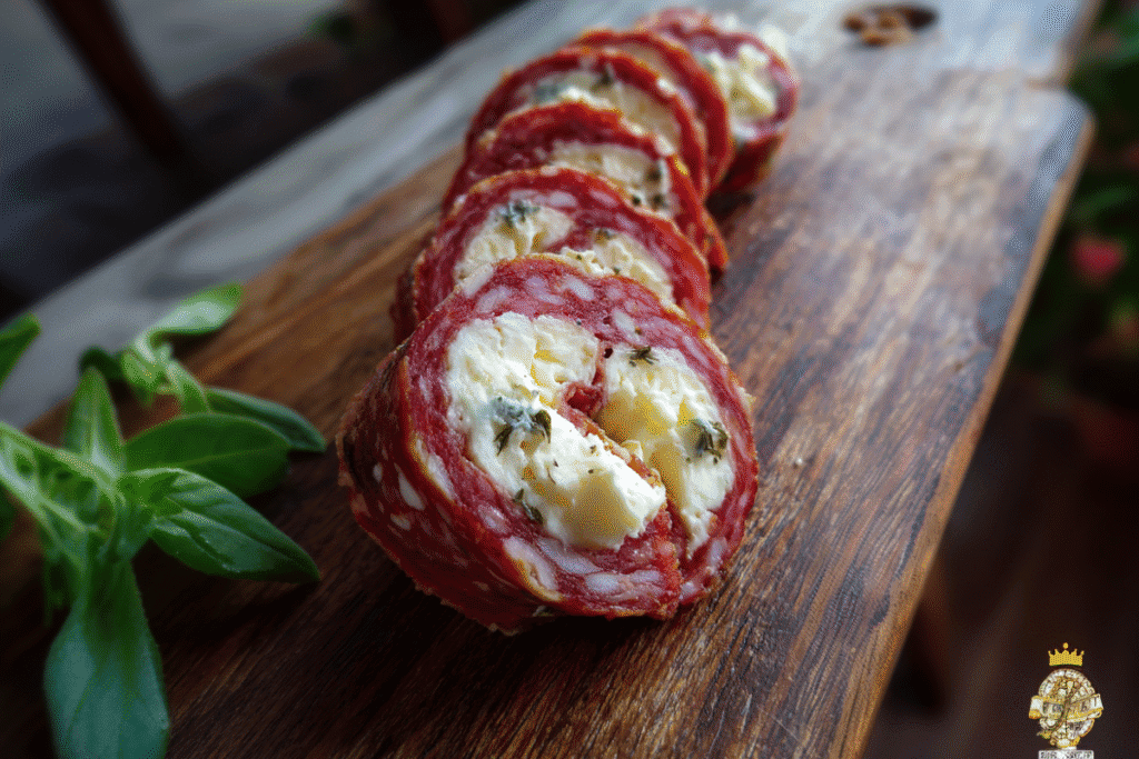 Keto salami roll-ups