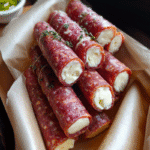 Keto salami roll-ups