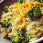 broccoli cheddar orzo
