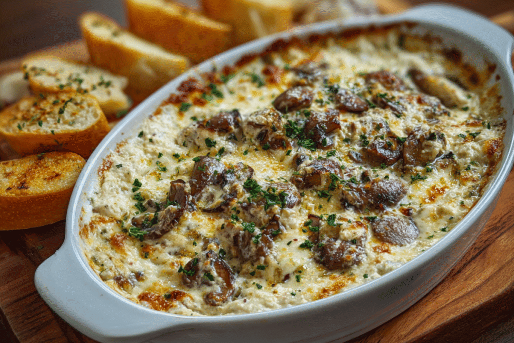 creamy stuffed mushroom dip