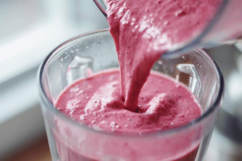 raspberry peach smoothie