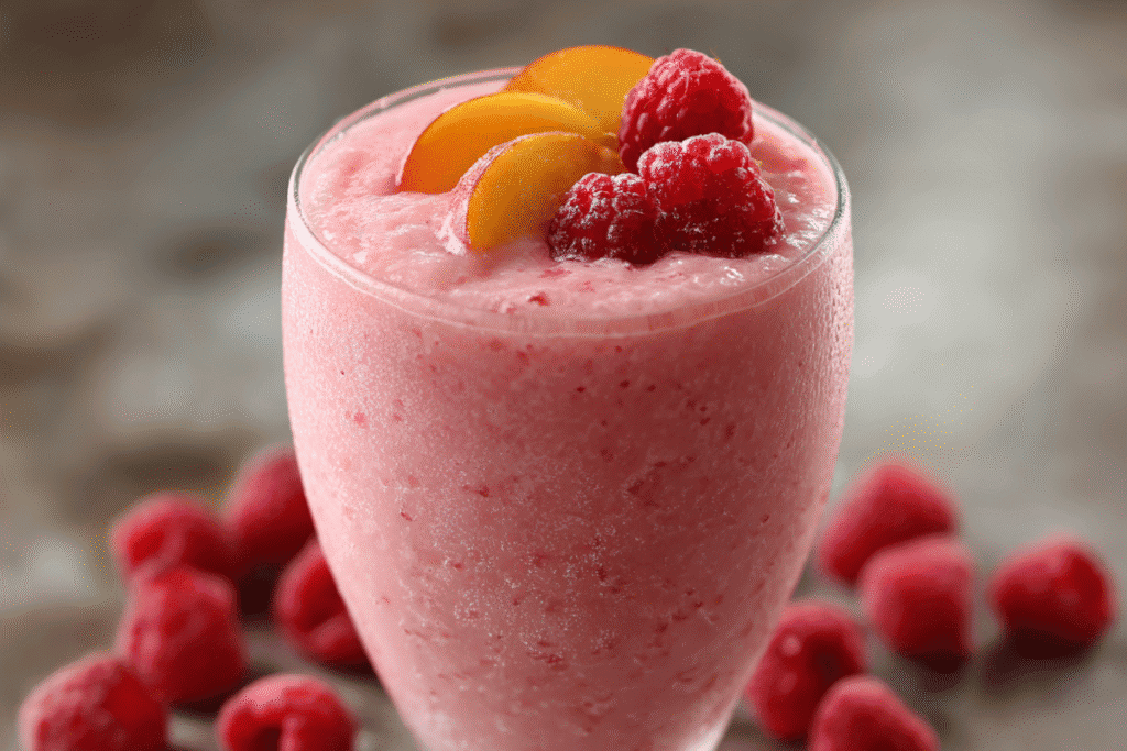 raspberry peach smoothie