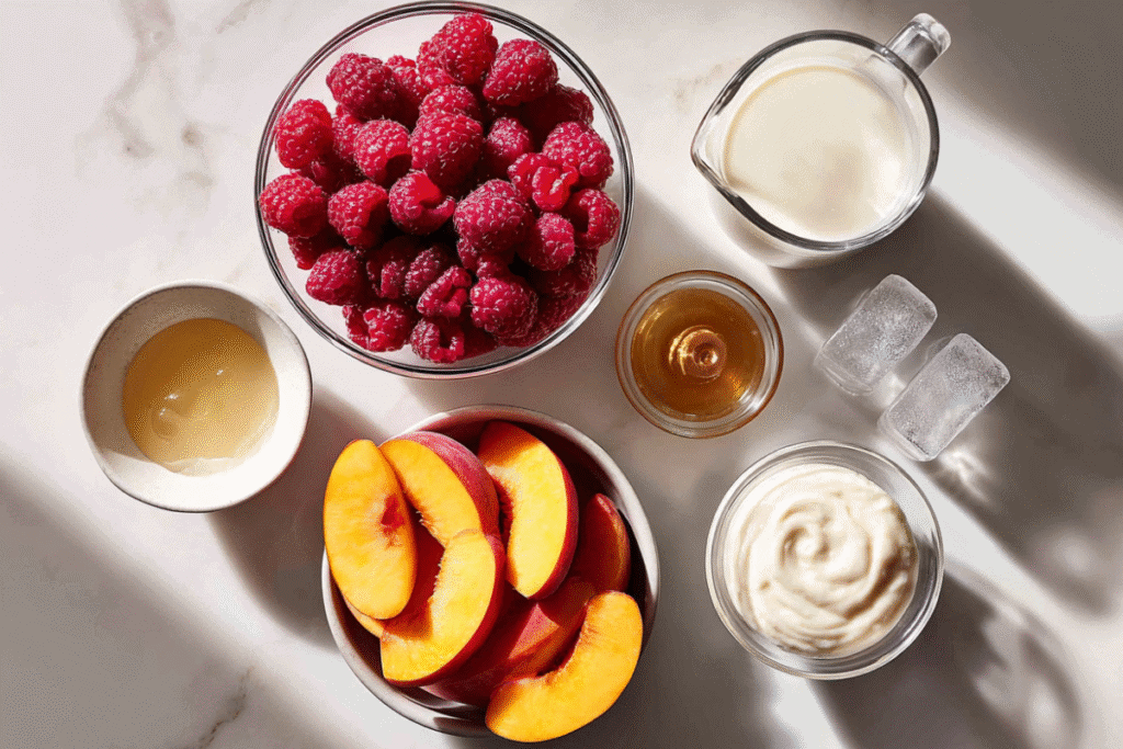 raspberry peach smoothie