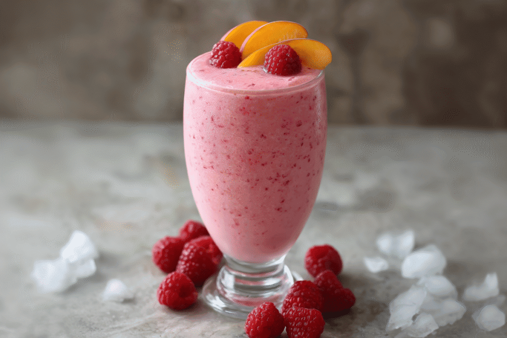 raspberry peach smoothie