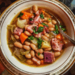 slow cooker ham and bean soup